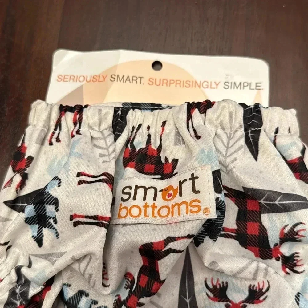 NWT Smartbottoms reindeer diaper cover OS (10-35lbs)